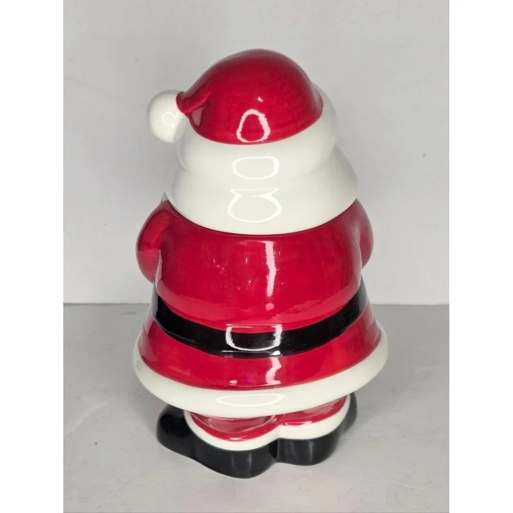 Holiday‎ Time Santa Christmas Cookie Jar Earthenware